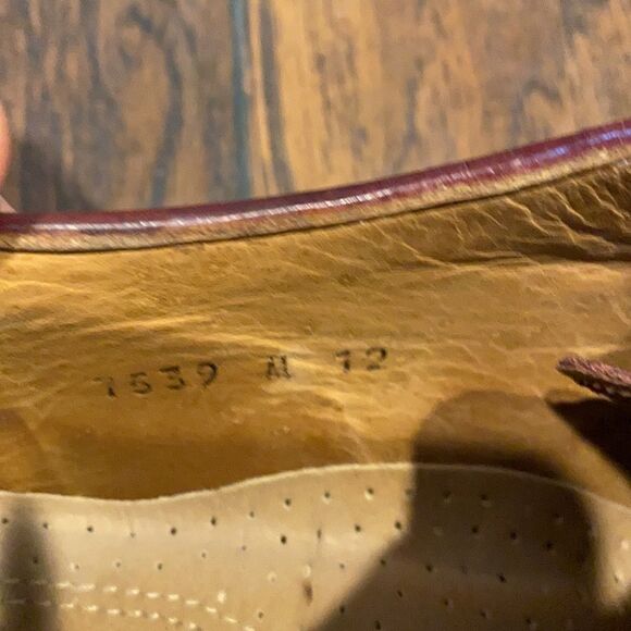 stanley blacker couture handmade in Italy size 12 in GUC reddish brown leather - Picture 4 of 11